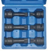 6Pc 1/2 Drive Impact Spline Socket Bit