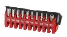 10pc 1/4 Five sided star tamperproof bit set