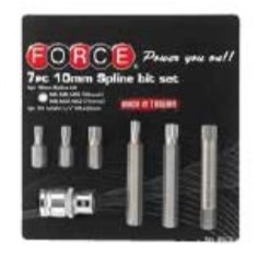 7pc 10mm Spline bit set