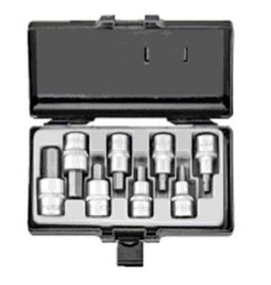 8pc 1/2DR Hex socket bit set SAE