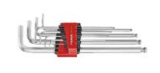 9pc Extra long hex ball point key set