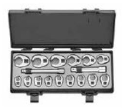 17pc Crowfoot Flare Nut Wrench Set