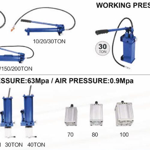 Manual Hydraulic Pump for Shop Press (4–200 Ton)